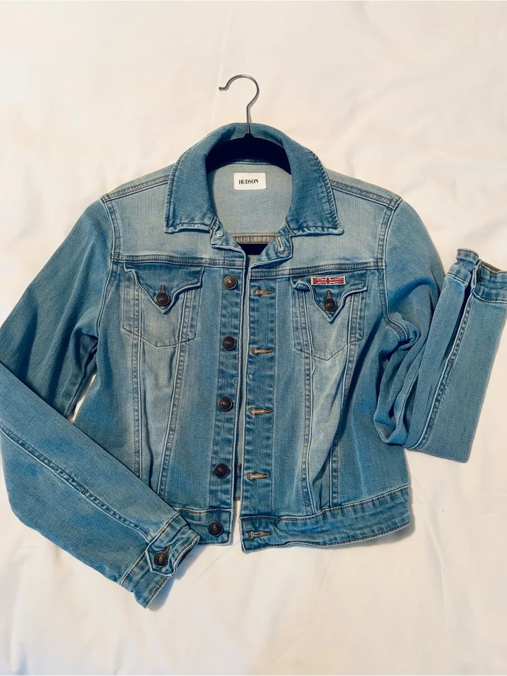 Hudson Jeans Light Blue Denim Trucker Jacket - Big kids L